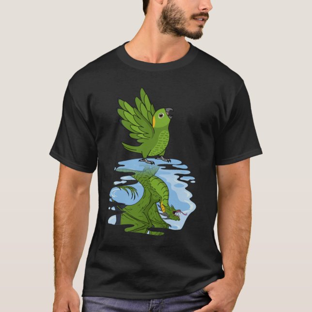 Parrot & Dragon Reflection I Yellow naped Amazon T-Shirt (Front)
