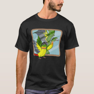 Parrot & Dragon Reflection I Yellow sided Green Ch T-Shirt