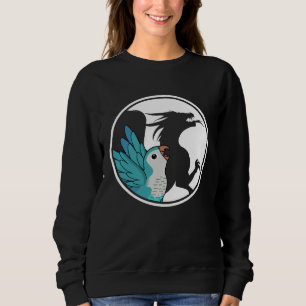 Parrot & Dragon Shadow I Blue Monk Parakeet Quaker Sweatshirt