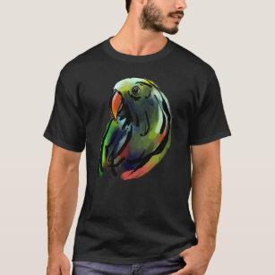 Parrot Eclectus Watercolor Painting T-Shirts