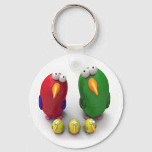 Parrot family key ring