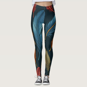 Parrot Feather inspired design Leggings