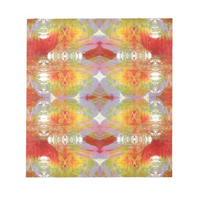 Parrot feathers pattern notepad (Front)