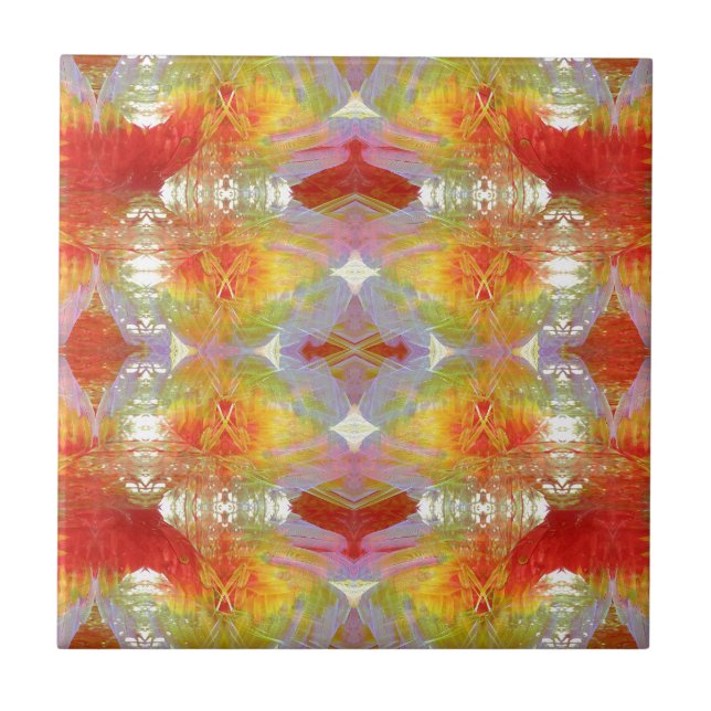 Parrot feathers pattern tile (Front)