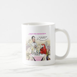 Parrot Fine Dining Funny Coffee Mug