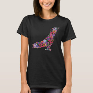 Parrot Flowers Exotic Bird Ara Macaw Cockatoo Zoo T-Shirt