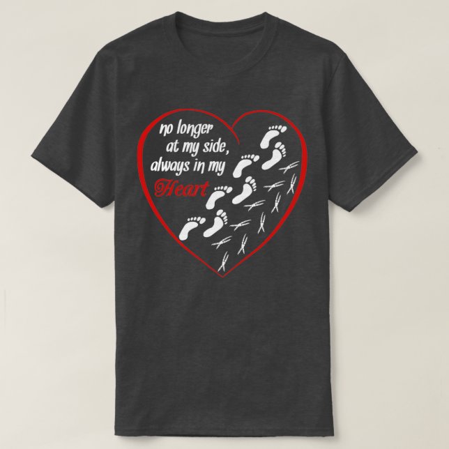 Parrot Footsteps Heart T-Shirt (Design Front)