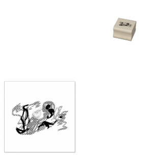 Parrot fun summer rubber stamp