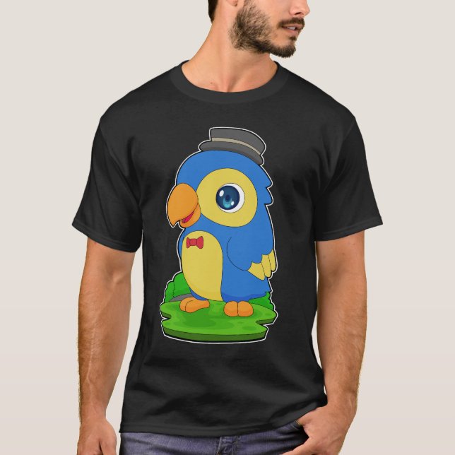 Parrot Gentleman Bow tie T-Shirt (Front)