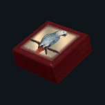 Parrot Gift Box Custom African Grey Jewellery Box<br><div class="desc">Parrot art gift box personalised African Grey parrot keepsake box and parrot art gifts customisable tropical birds art gift box African Grey Parrot wooden box men women kids friends and family African Grey Parrot gift box by artist / designer Kim Hunter see www.kimhunter.ca for many more wildlife art gifts &...</div>