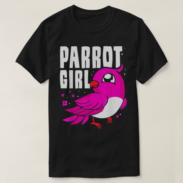 Parrot Girl Animal Pet Parrots Cute T-Shirt (Design Front)