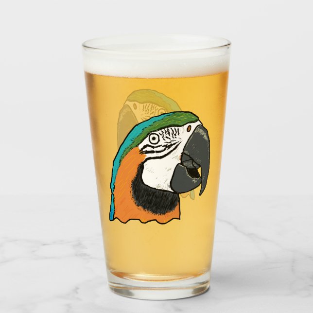 Parrot Glass (Front Filled)
