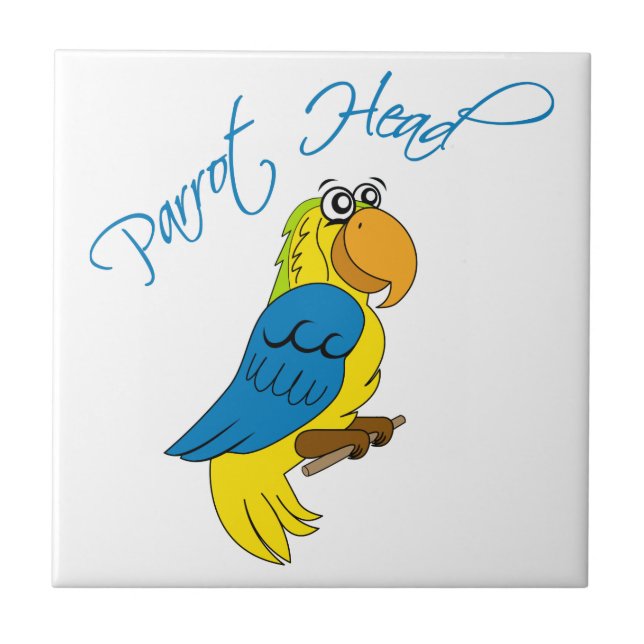 Parrot Head Ceramic Tile (Front)