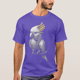 Parrot Head Potait Black Backgound Theme Animal T-Shirt