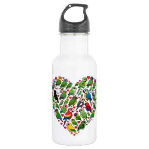 Parrot Heart 532 Ml Water Bottle