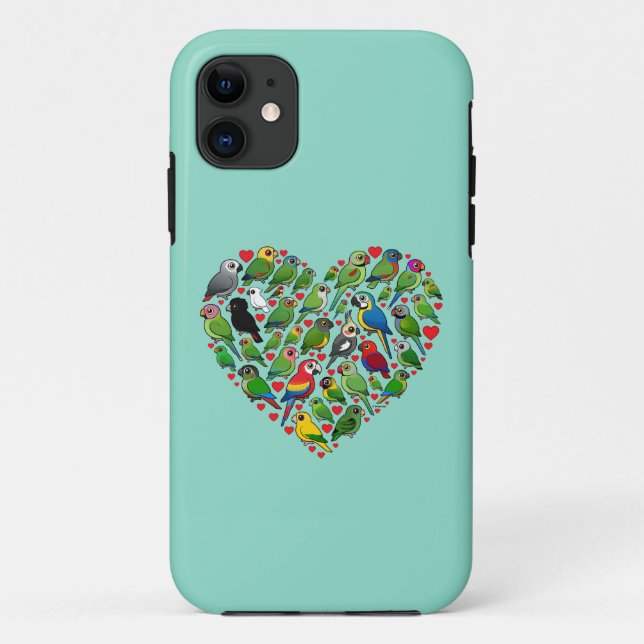 Parrot Heart Case-Mate iPhone Case (Back)