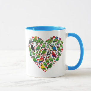 Parrot Heart Mug