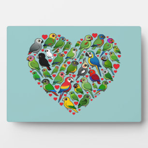 Parrot Heart Plaque
