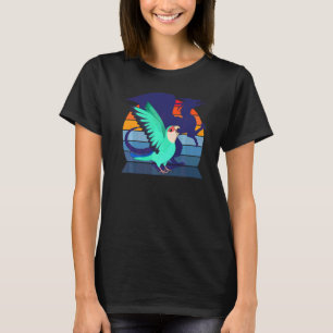 Parrot I Winged Dragon I Screaming Peach faced Blu T-Shirt