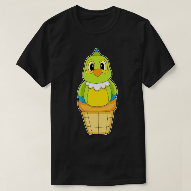 Parrot Ice cream cone T-Shirt (Design Front)