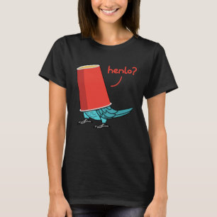 Parrot In A Cup Henlo I Blue Monk Parakeet Quaker T-Shirt