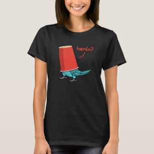 Parrot In A Cup Henlo I Blue Monk Parakeet Quaker T-Shirt