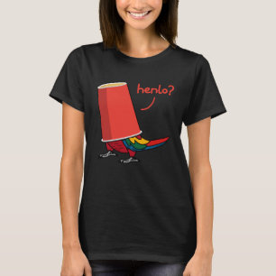 Parrot In A Cup  Henlo I Scarlet Macaw T-Shirt