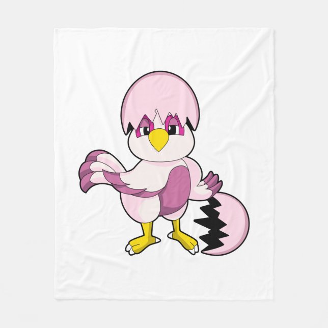 Parrot in Egg with Eggshell.PNG Fleece Blanket (Front)
