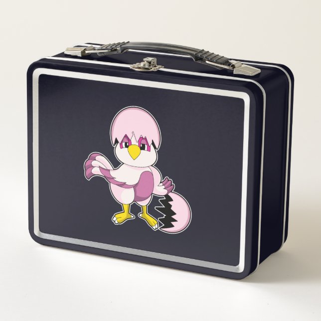 Parrot in Egg with Eggshell.PNG Metal Lunch Box (Front)
