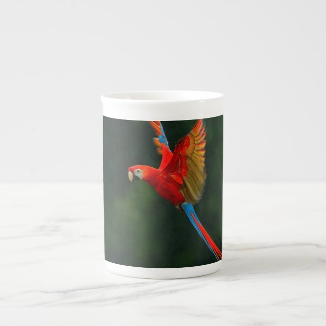 Parrot in Flight Bone China Mug (Front)