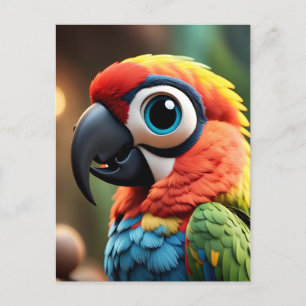 Parrot in the Jungle Anime, Postcrossing Postcard