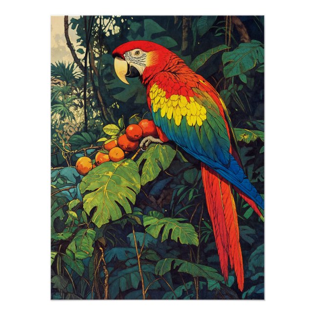 Parrot in the Jungle Poster (Front)