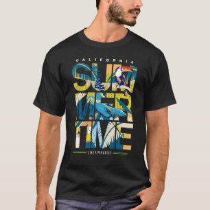 Parrot In Tropical California Family Vacation Summ T-Shirt
