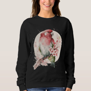 Parrot Japanese Cherry Blossom Parakeet Budgie Sak Sweatshirt