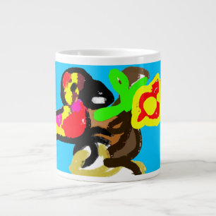 Parrot  jungle day large coffee mug
