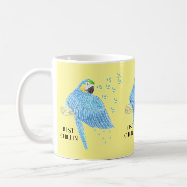 Parrot Just Chillin Coffee Mug (Left)