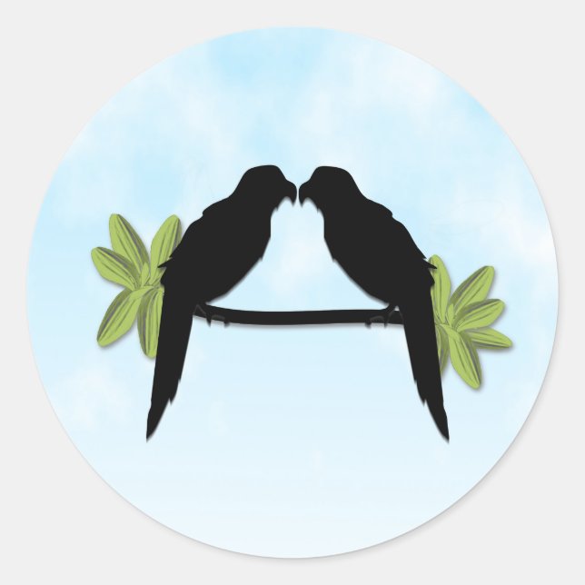 Parrot Love Classic Round Sticker (Front)