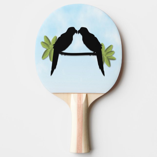 Parrot Love Ping Pong Paddle (Front)