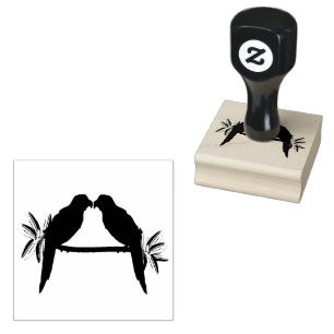 Parrot Love Rubber Stamp