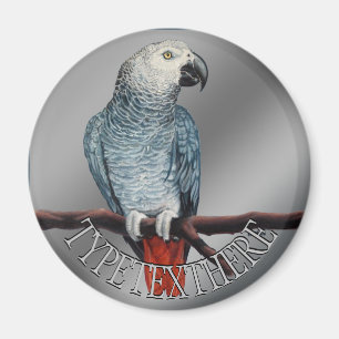 Parrot Magnets Personalise African Grey Magnet
