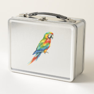 Parrot Metal Lunch Box