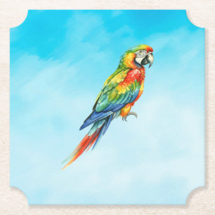 Parrot Paper Coaster