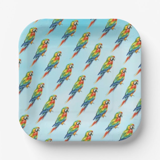 Parrot Paper Plate (Front)
