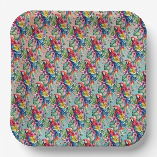 Parrot Paper Plate (Front)