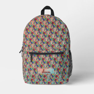 Parrot Printed Backpack