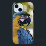 Parrot Profile Portrait Photograph iPhone 15 Case<br><div class="desc">Blue and yellow macaw profile photograph</div>