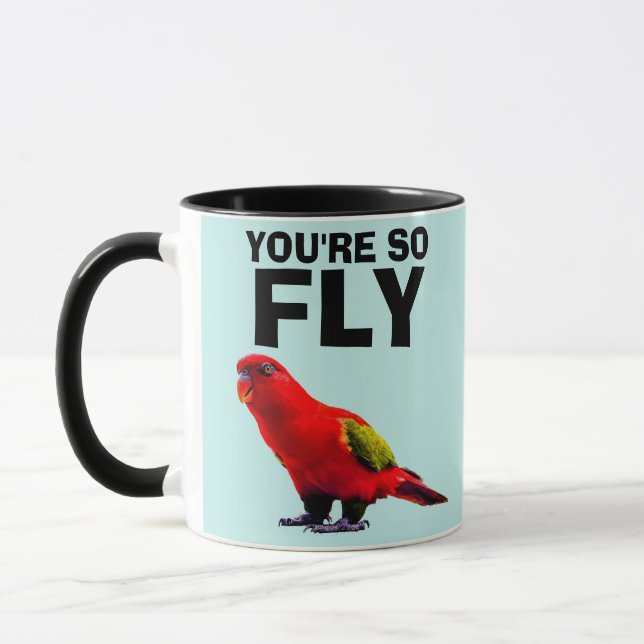 PARROT PUN FUNNY FRIEND COFFEE MUG (Left)