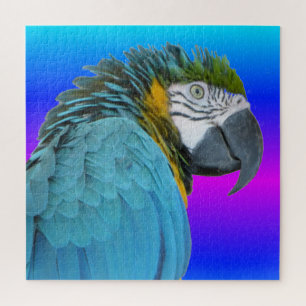 Parrot Puzzle: Blue Yellow Macaw Jigsaw Puzzle