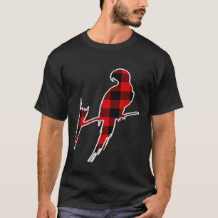 Parrot Red Buffalo Plaid Parrakeet Matching Pj Fam T-Shirt