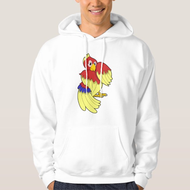 Parrot red yellow hoodie (Front)